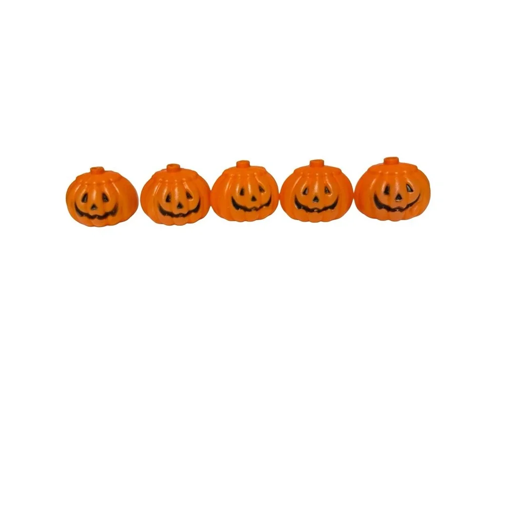 5 Vtg 80's Halloween 2 Sided Pumpkin Jack O Lantern Blow Mold String Light Cover